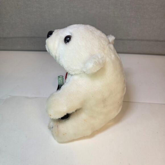 1993 Coca-Cola Polar Bear Plush Toy w/ Coke Bottle & Heart Vintage Promo - Picture 4 of 11